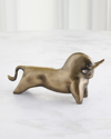 Global Views Sampson Bull Sculpture In Metallic