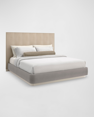 Caracole Dream Chaser King Bed In Gray, Beige