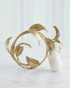 Global Views Stone Fruit Sculpture In Gold