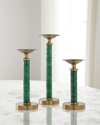Port 68 Jade Garden Candlesticks, Set Of 3 In Jade