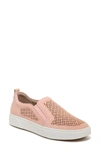 Vionic Kimmie Perforated Suede Slip-on Sneaker In Roze