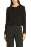 Vince Wool And Cashmere Cardigan In Black