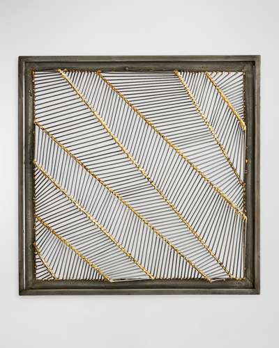 Global Views Flair Wall Panel - Natural Iron/smokey Bronze In Black