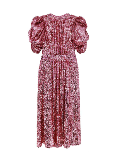 Rotate Birger Christensen Rotate Sequin Embellished Open In Pink