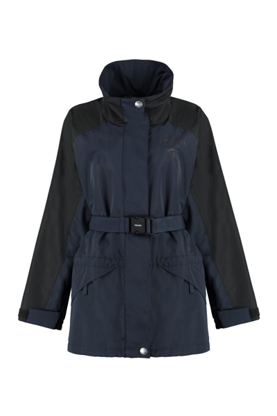 Prada Windbreaker Jacket Women In Blue