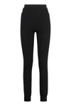 Saint Laurent Cuffed Hem Cashmere Trousers In Black