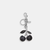 Coach Signature Cherry Bag Charm In Black