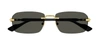 Gucci Gg1221s 001 Rectangle Sunglasses In Grey