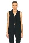 Ferragamo Sash-detail V-neck Waistcoat In Nero