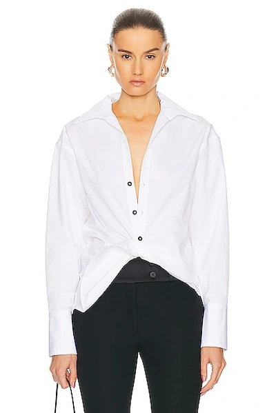 Ferragamo Knotted Shirt In White