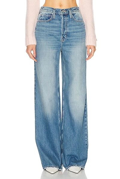 Frame Womens Albatross The 1978 Relaxed-fit Wide-leg High-rise Organic And Recycled-denim Jeans In Blue