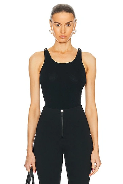 Alaïa Tank Top Bodysuit In Noir