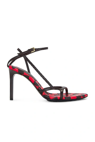 Bottega Veneta Leaf Ankle Strap Sandal In Fondant & Vernice