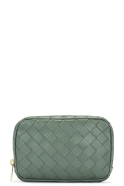 Bottega Veneta Small Zip Pouch In Aloe & Gold