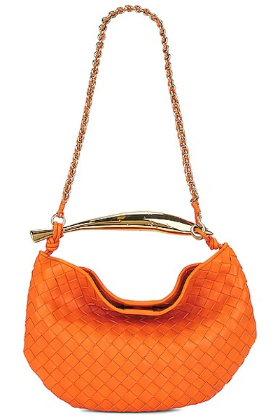 Bottega Veneta Small Sardine Bag In Papaya & Brass