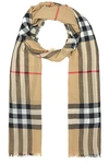 Burberry Lightweight Wool Scarf In Archive Beige