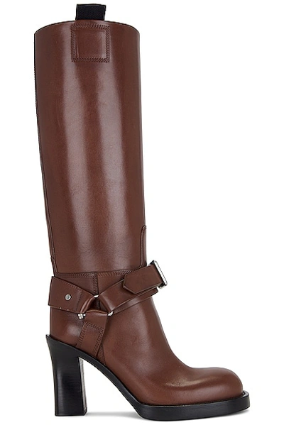 Burberry Stirrup High Boot In Walnut