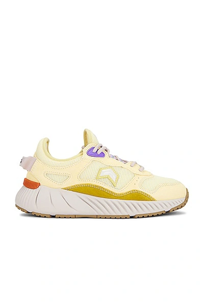 Isabel Marant Ewie Leather & Mesh Trainers In Yellow