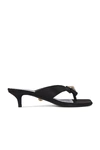 Versace Logo-embellished Satin And Patent-leather Mules In Black