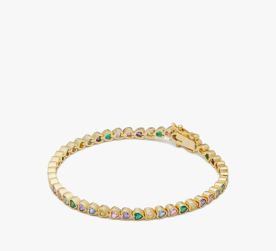 Kate Spade Sweetheart Delicate Tennis Bracelet In Multi