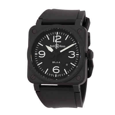 Pre-owned Bell & Ross Bell And Ross Br 03 Automatic Black Dial Men's Watch Br03a-bl-ce/srb