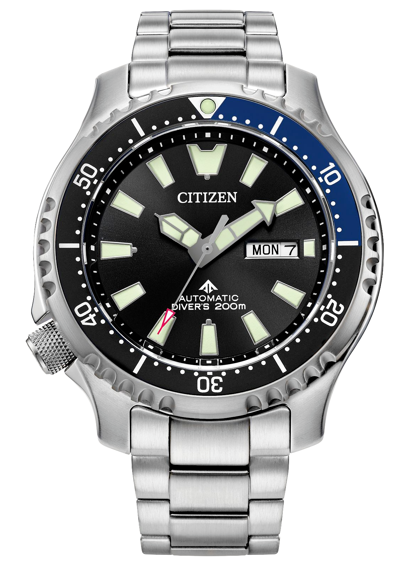 Pre-owned Citizen Eco-drive Promaster Dive Stainless Men's Automatic Watch Ny0159-57e Nwob
