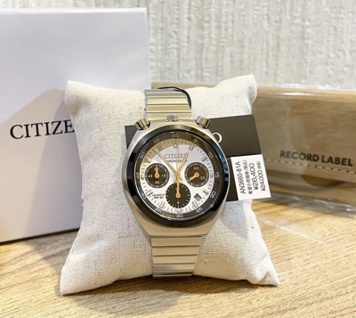 Pre-owned Citizen An3660-81a Bullhead White Dial Record Label Tsuno Chronograph Men Watch