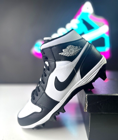 Pre-owned Jordan Nike Air  1 Mid Td "black White Panda" (fj6805-100) Men's Size 12