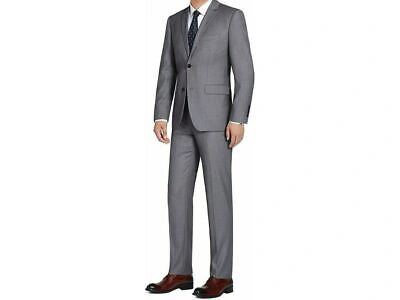 Pre-owned Renoir Men  Suit Separate Super 140 Wool Two Button Classic Fit 508-3 Dark Gray In See Title