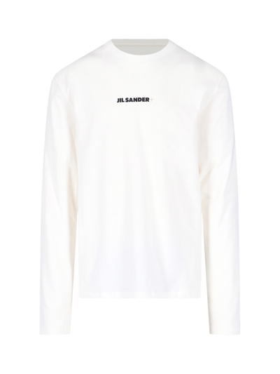 Jil Sander Logo T-shirt In White