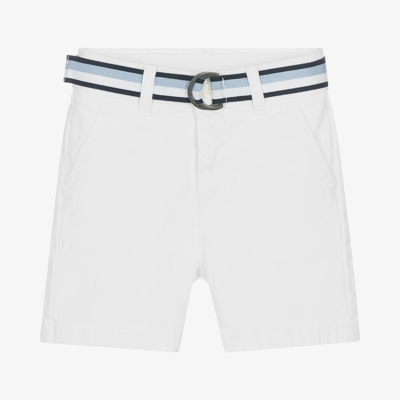 Patachou Babies' Boys White Cotton Chino Shorts