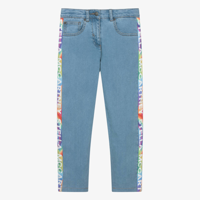 Stella Mccartney Kids Teen Girls Blue Denim Slim-fit Jeans