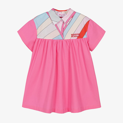 Pucci Kids'  Girls Pink Cotton Iride Dress