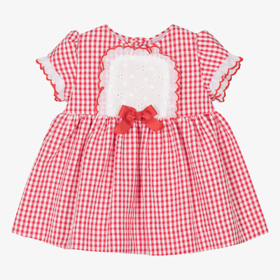 Miranda Baby Girls Red Gingham Cotton Dress