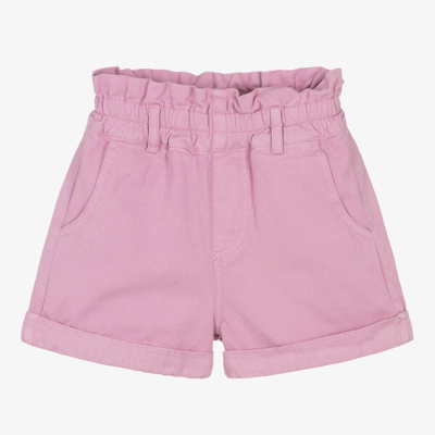 The New Society Kids' Girls Purple Denim High-waisted Shorts