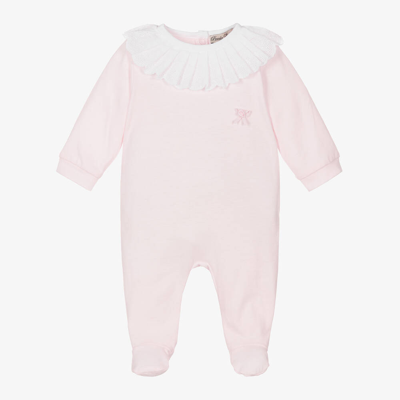 Piccola Speranza Baby Girls Pink Cotton Babygrow