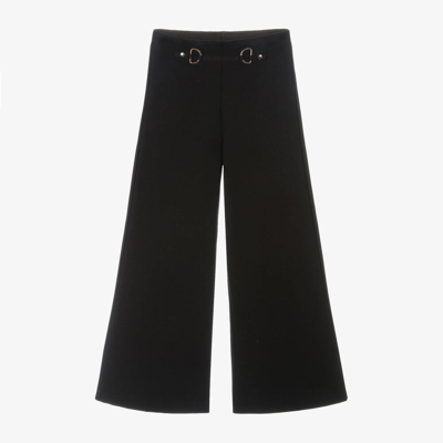 Mayoral Kids' Girls Black Wide-leg Trousers