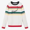 BONPOINT TEEN BOYS COTTON KNIT STRIPED SWEATER