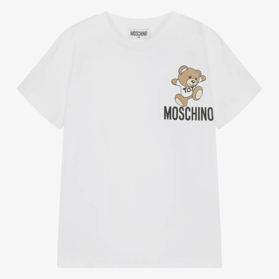 Moschino Kid-teen Teen White Cotton T-shirt