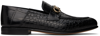 FERRAGAMO BLACK OTTONE LOAFERS