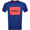 HUGO HUGO DULIVE222 CREW NECK T SHIRT BLUE