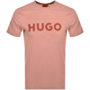 HUGO HUGO DULIVIO CREW NECK T SHIRT PINK