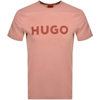 Hugo Dulivio Crew Neck T Shirt Pink