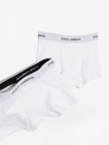 Dolce & Gabbana Set Of 2 Logo Cotton Boxer Briefs In White