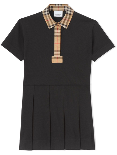 Burberry Kids Pleated Sigrid Dress (3-14 Years) In Black
