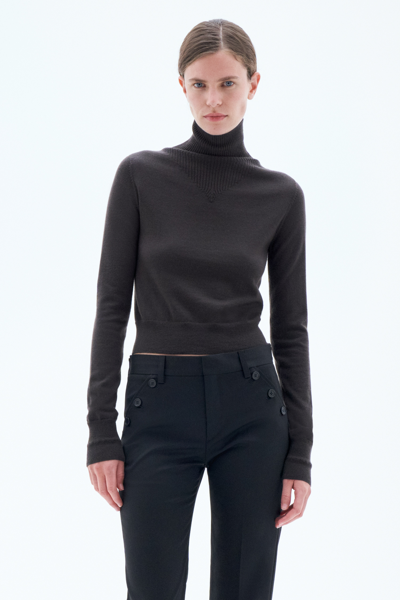 Filippa K Merino Turtleneck Sweater In Brown