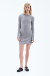 Filippa K Longsleeve Cotton Dress In Grey