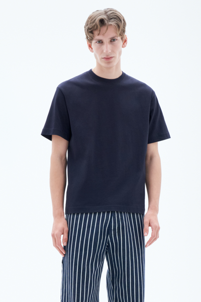 Filippa K Heavy Crewneck Tee In Blue