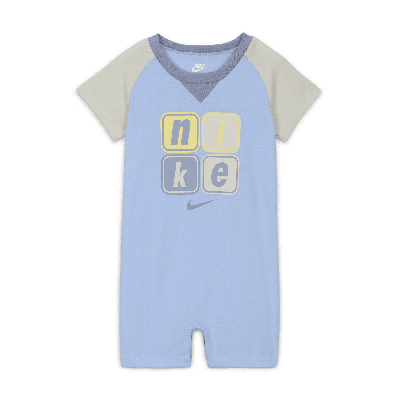 Nike Baby (12-24m) Short Sleeve Romper In Blue