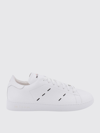 Kiton Embroidered Full-grain Leather Sneakers In White